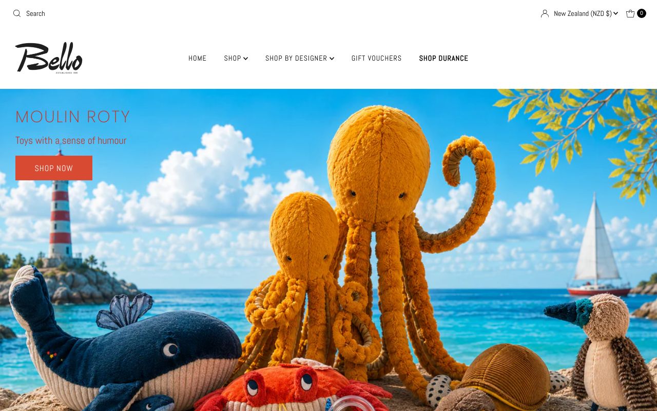 Preview of Bello's website
