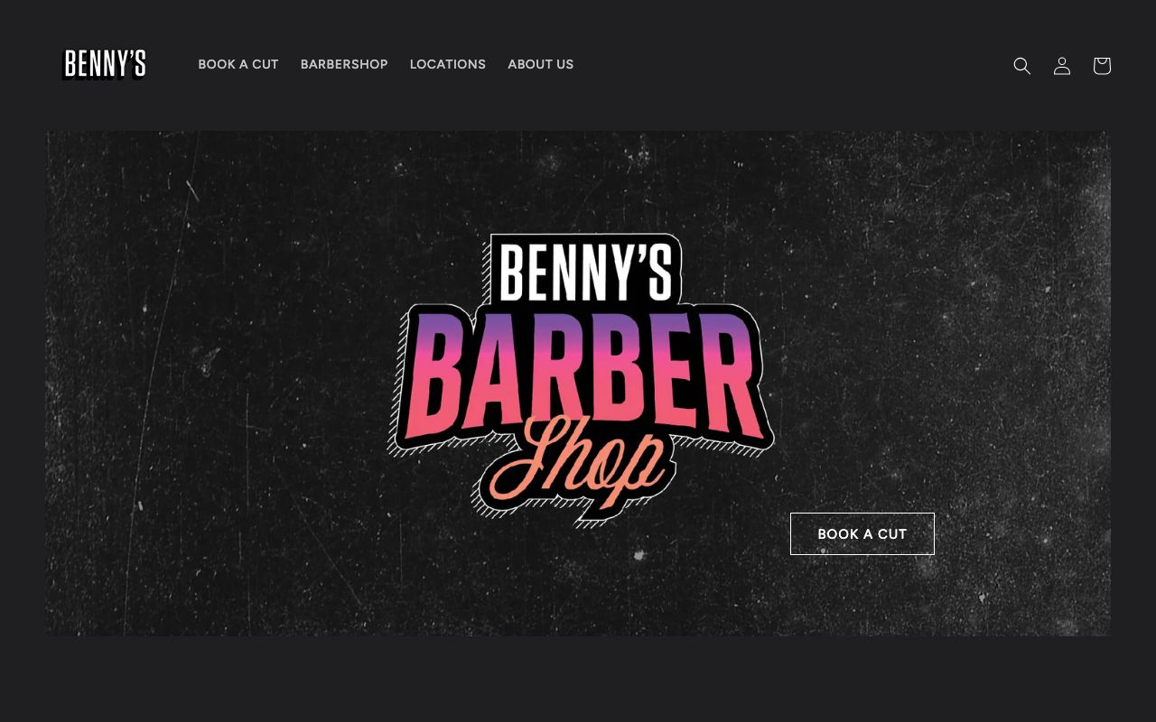 Preview of Benny's Barber Shop's website