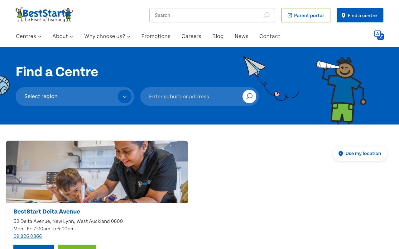 Preview of BestStart Albany's website