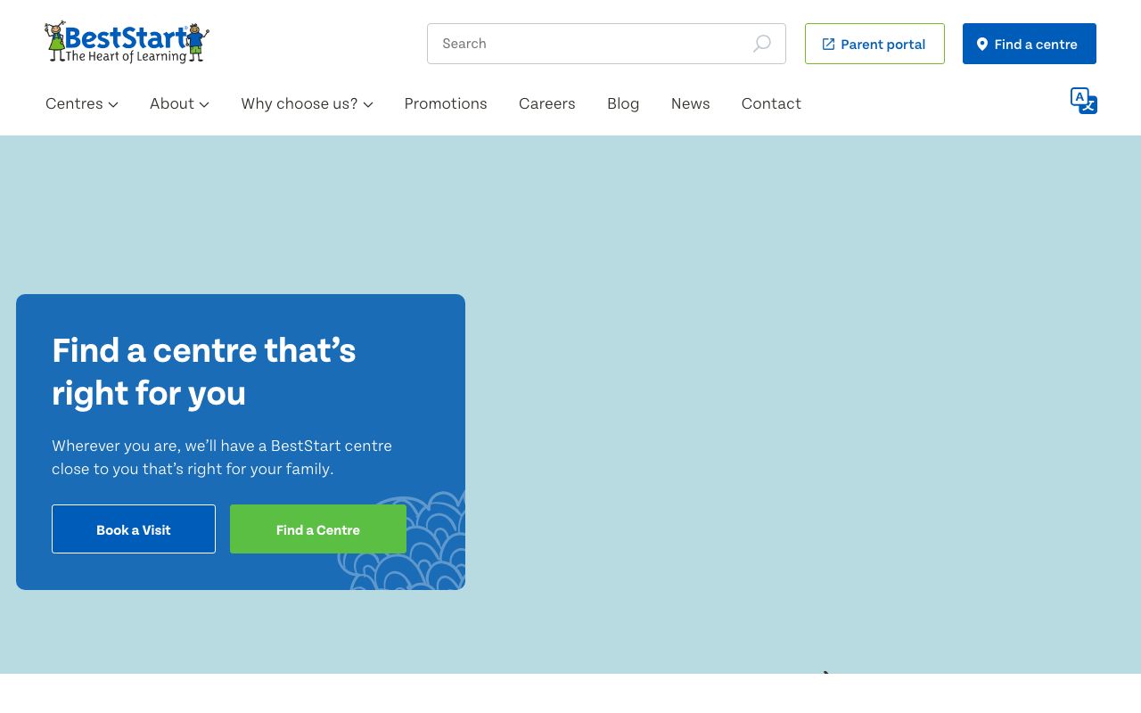 Preview of BestStart St Andrews's website