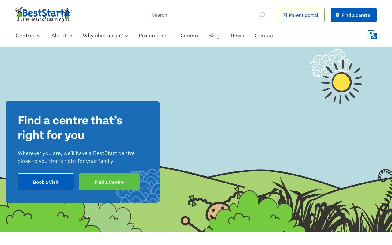 Preview of BestStart Te Heuheu Street Kindy's website