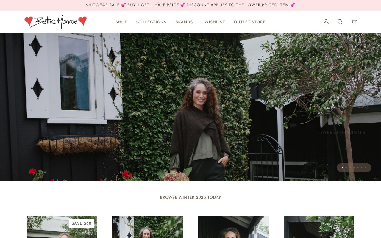 Preview of Bettie Monroe's website
