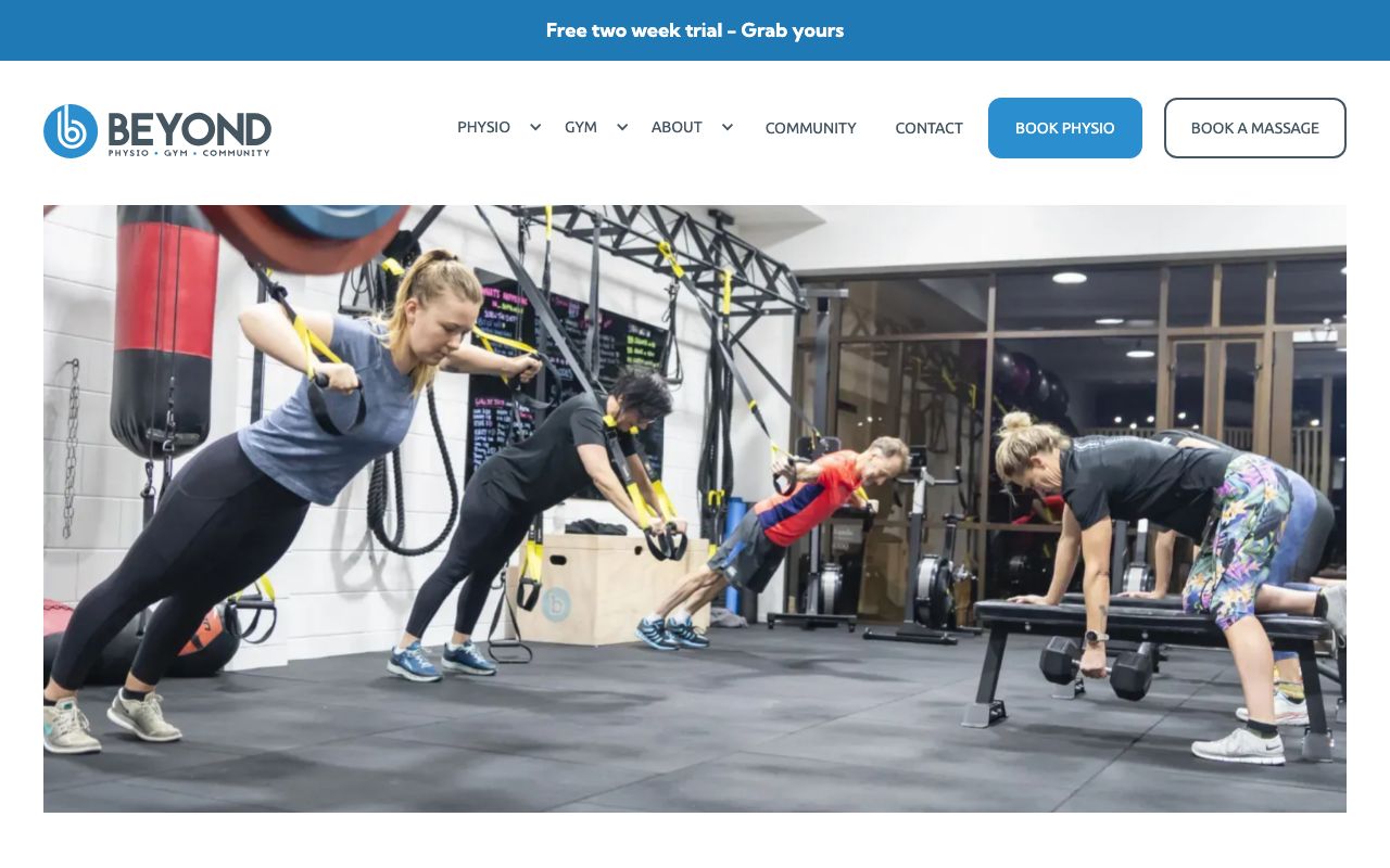 Preview of Beyond Physiotherapy's website