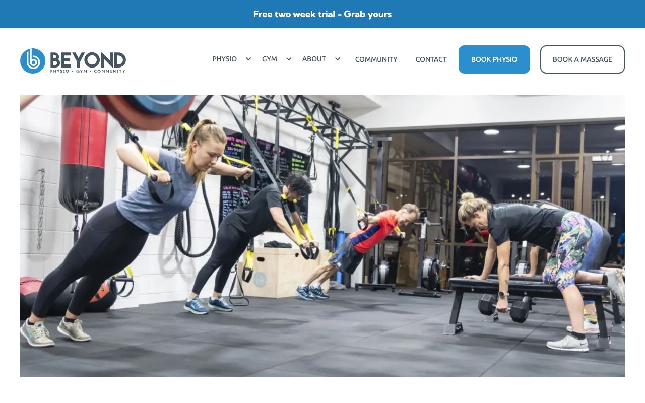 Preview of Beyond Physiotherapy's website