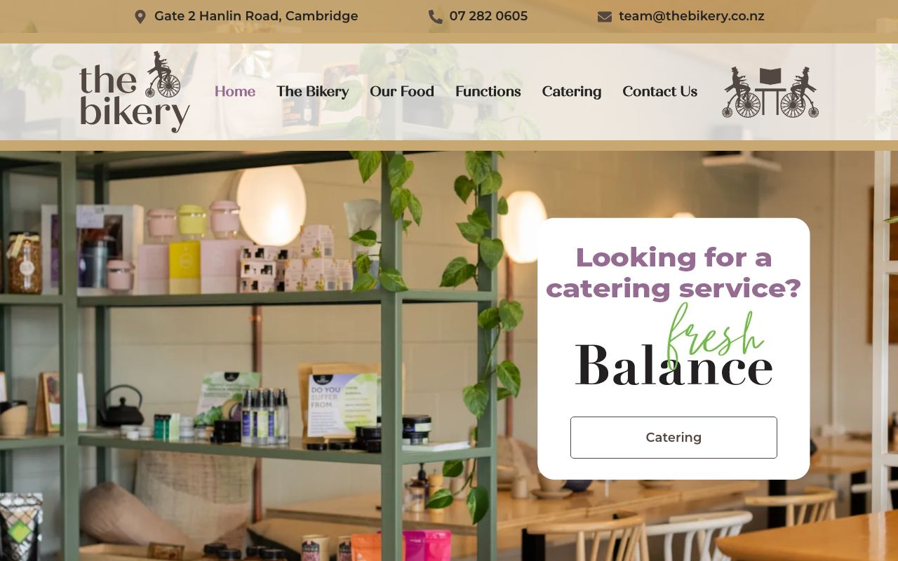 Preview of Bikery Cafe's website