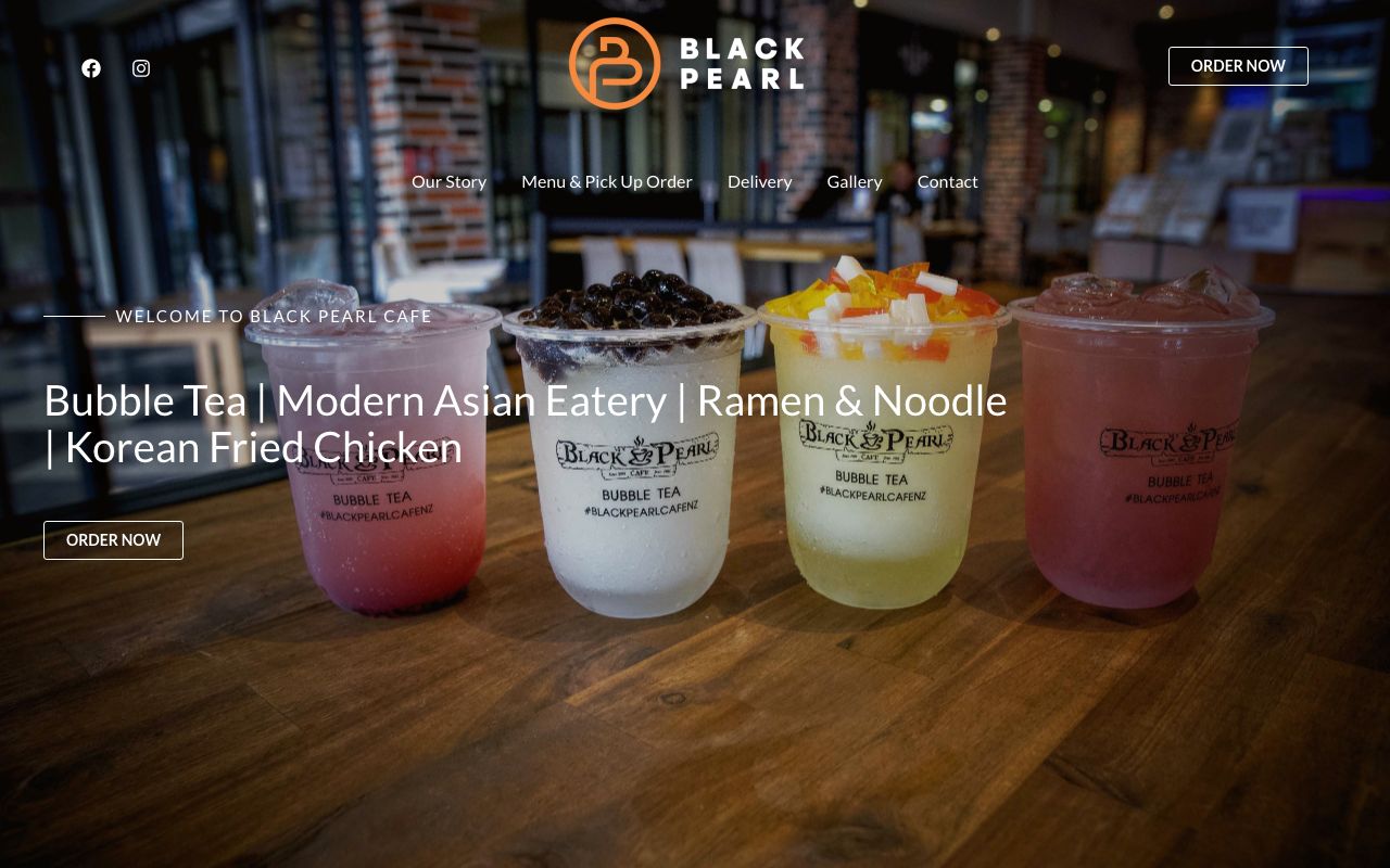 Preview of Black Pearl's website
