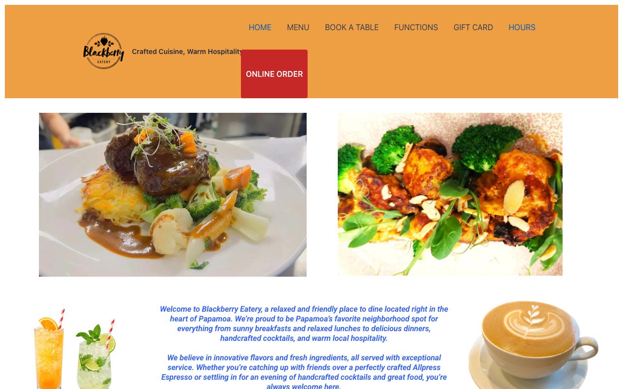 Preview of Blackberry Eatery's website