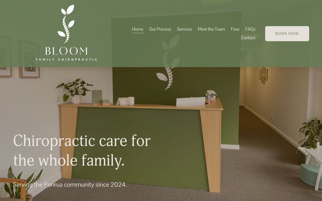 Preview of Bloom Family Chiropractic's website