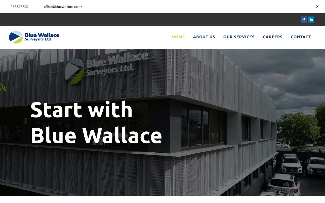 Preview of Blue Wallace Surveyors Ltd's website