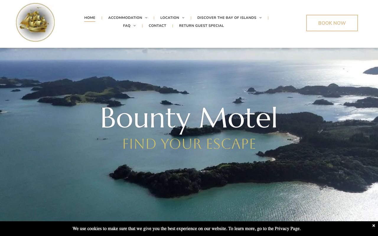 Preview of Bounty Motel's website