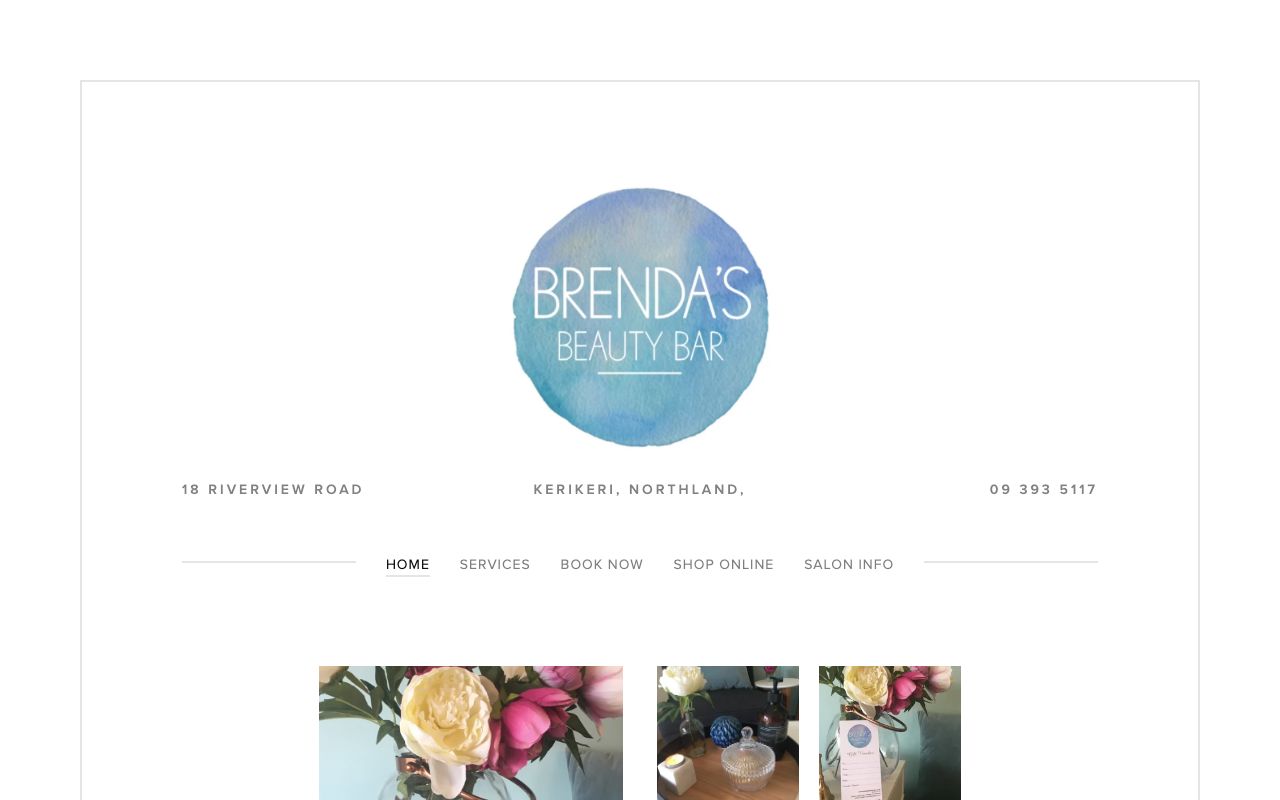 Preview of Brenda's Beauty Bar's website