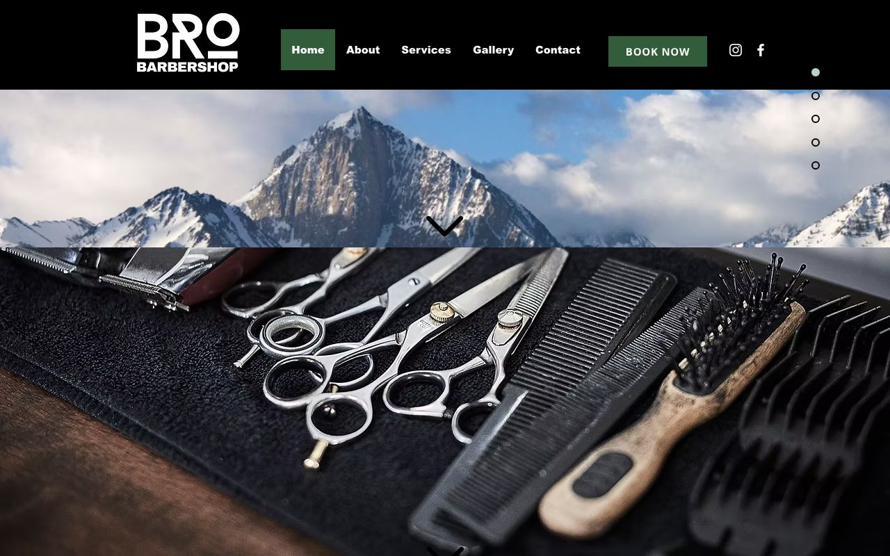 Preview of BRO Barbershop's website