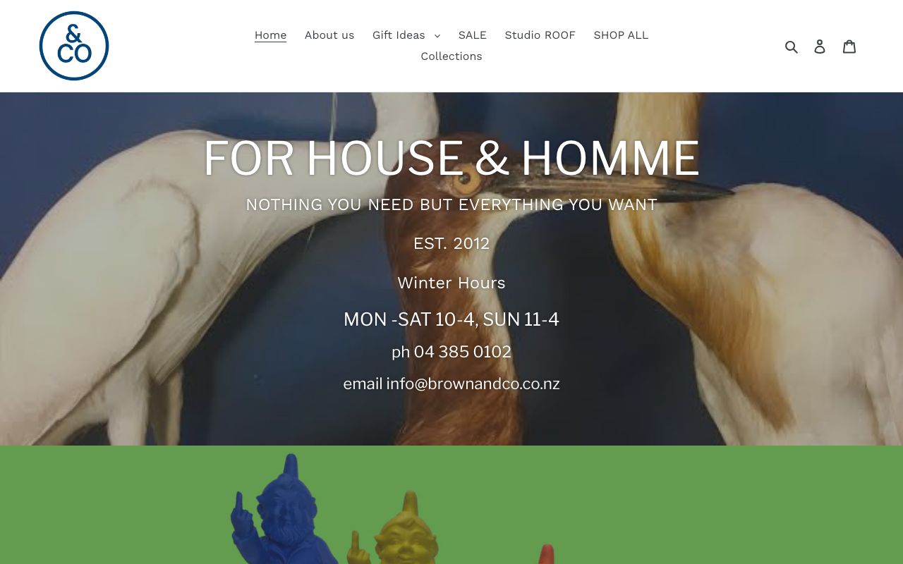 Preview of Brown & Co's website