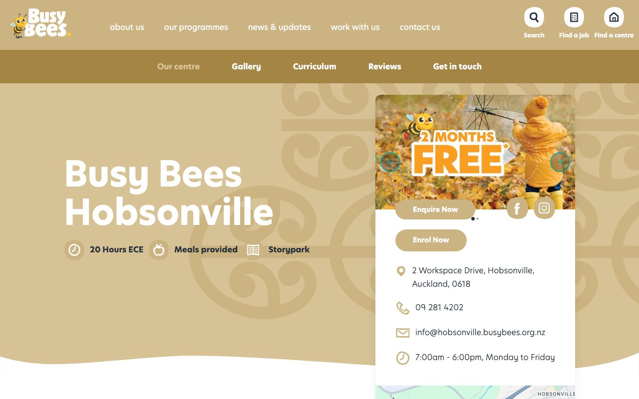 Preview of Busy Bees's website