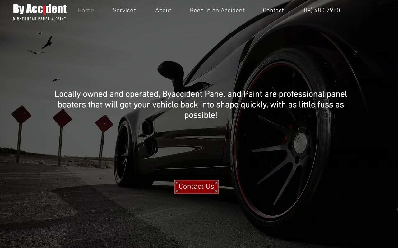Preview of By Accident Panel and Paint's website