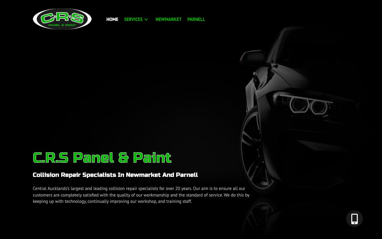 Preview of C.R.S Panel & Paint's website