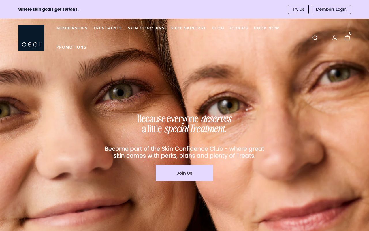 Preview of Caci's website