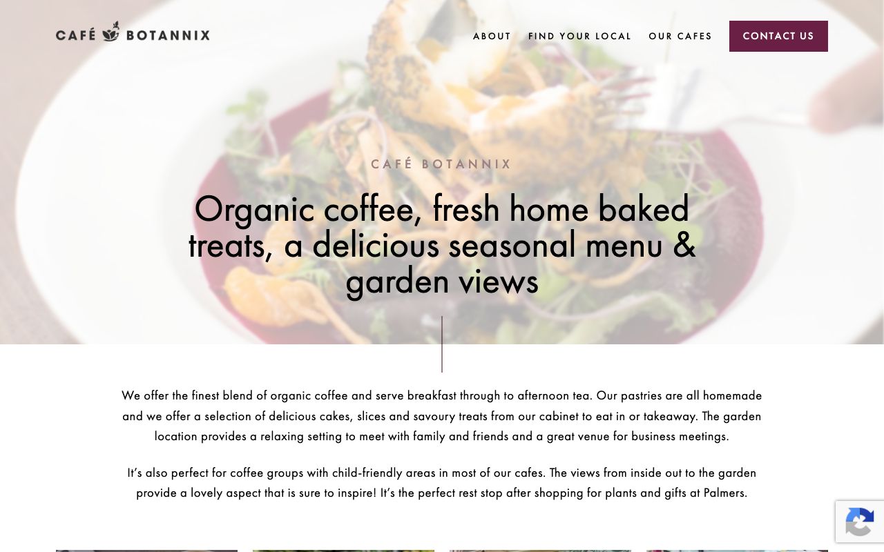 Preview of Café Botannix's website