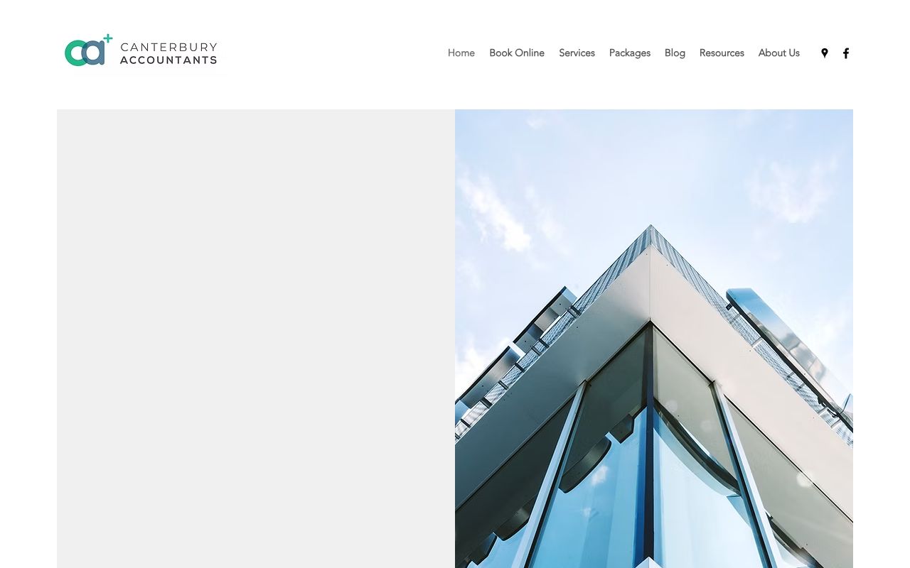 Preview of Canterbury Accountants's website