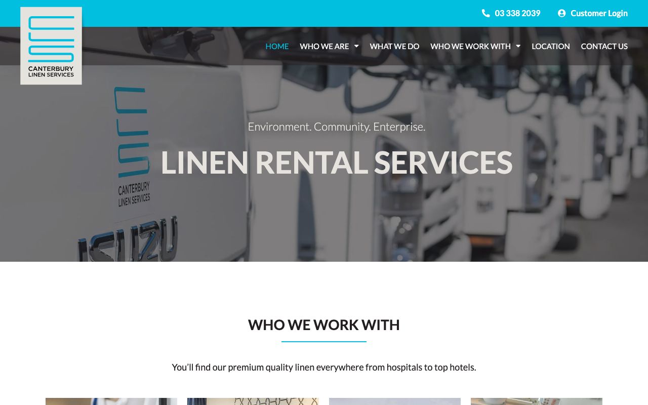 Preview of Canterbury Linen Services's website