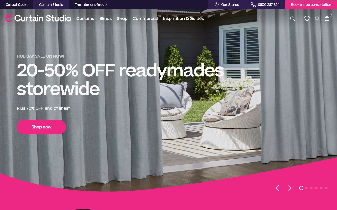 Preview of Carpet Court's website