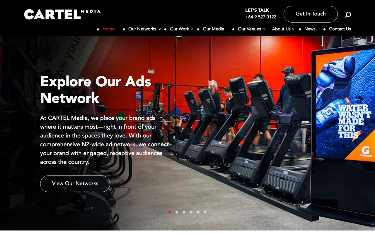 Preview of Cartel Media's website