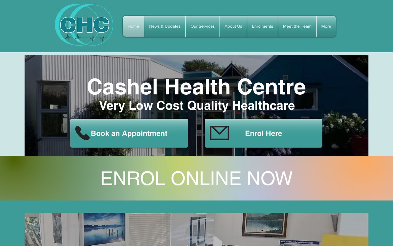 Preview of Cashel Health Centre's website