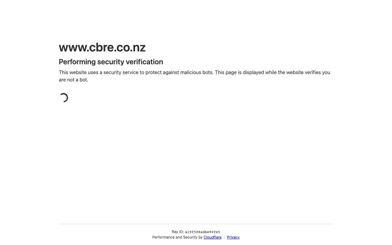 Preview of CBRE's website