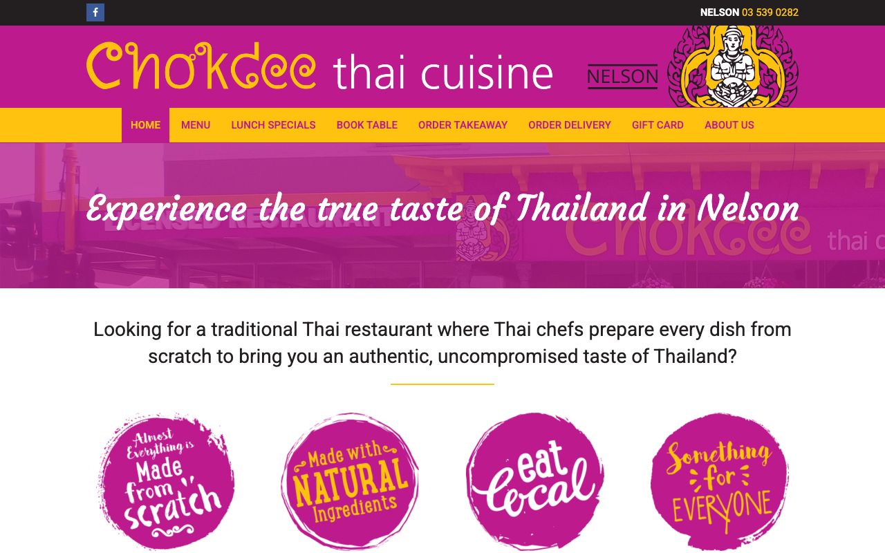 Preview of Chokdee's website