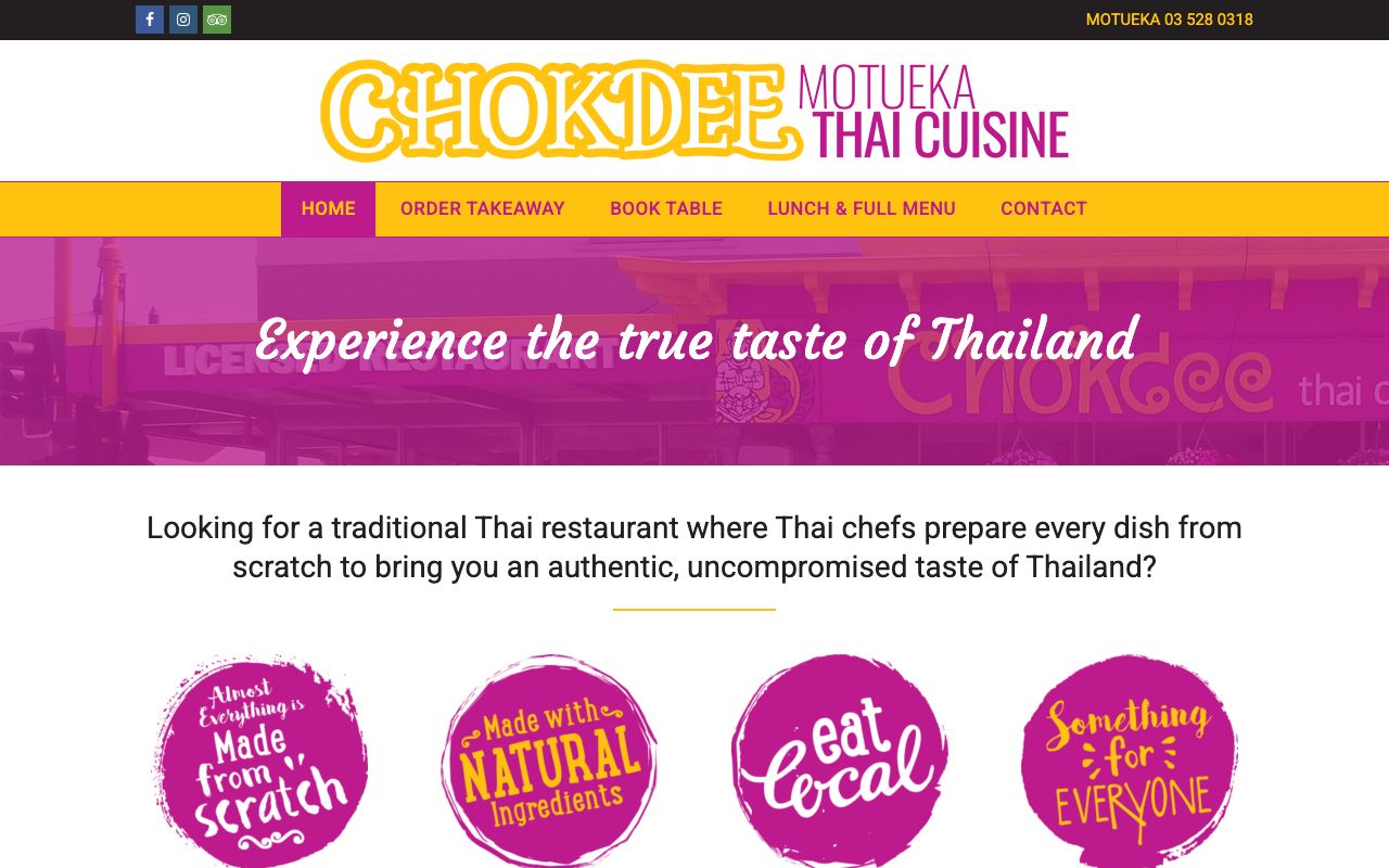 Preview of Chokdee's website