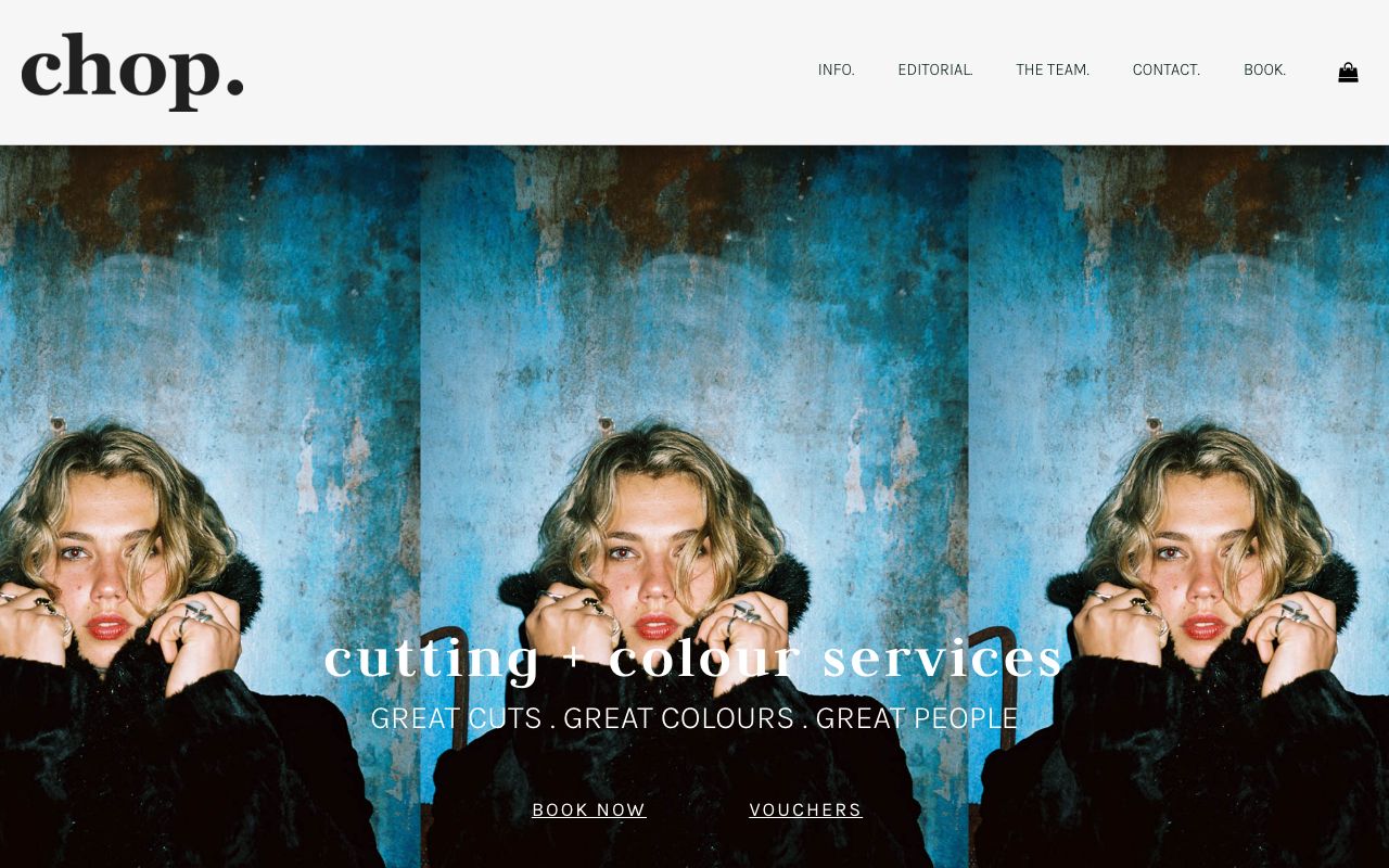 Preview of Chop's website