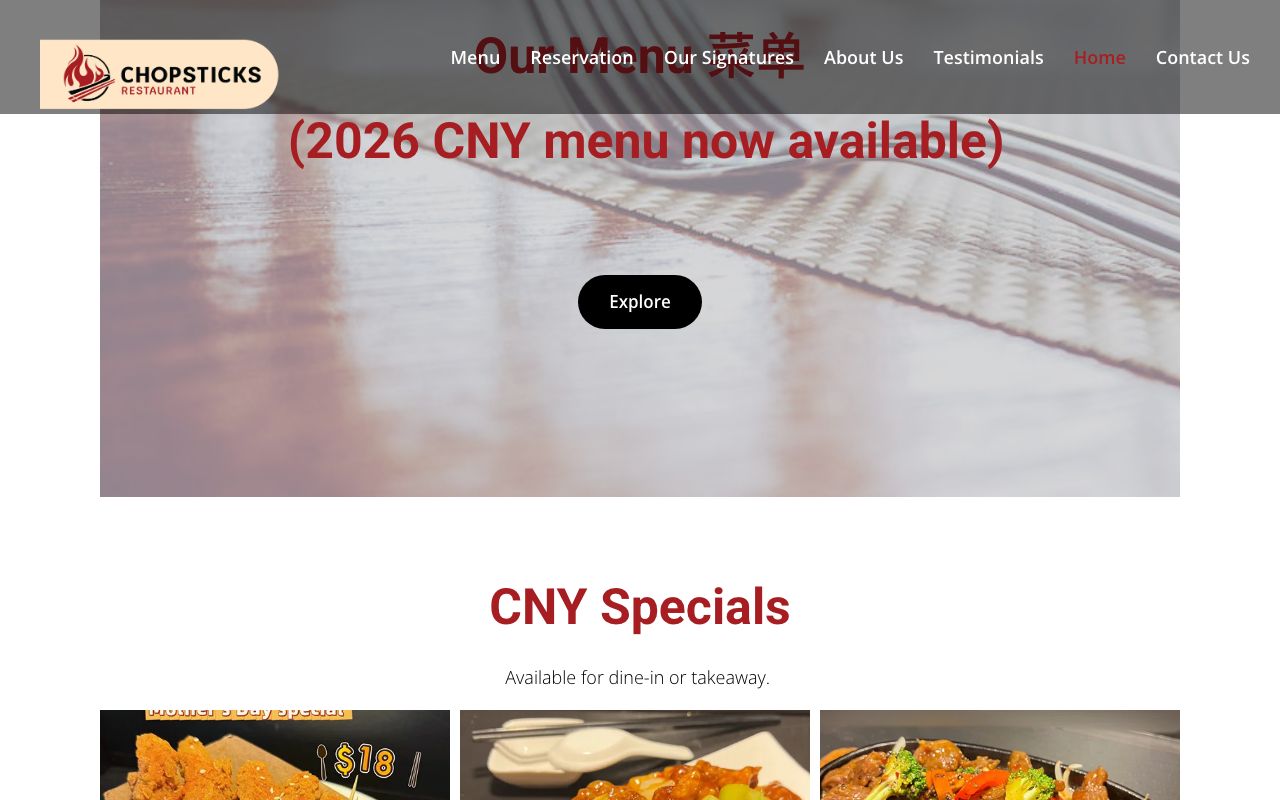 Preview of Chopsticks's website