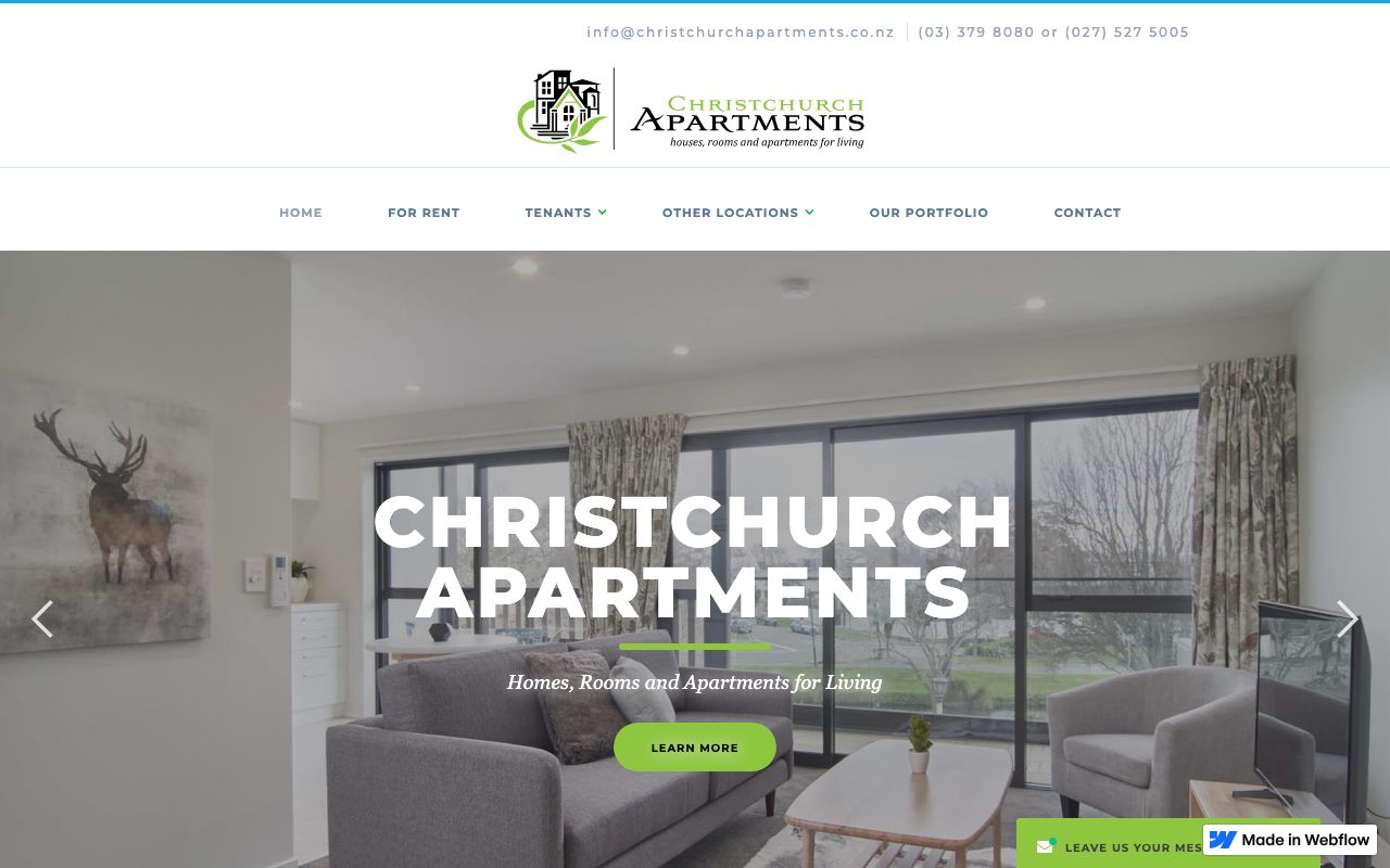Preview of Christchurch Apartments's website