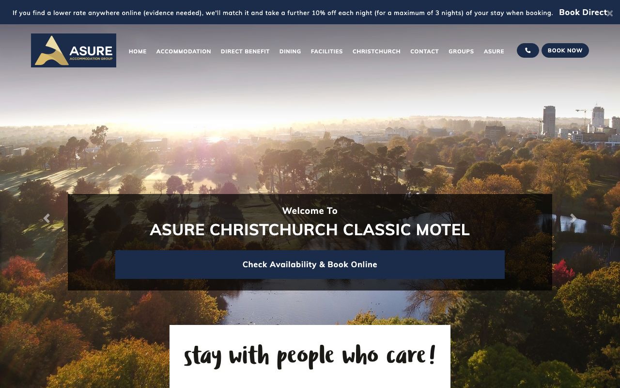 Preview of Christchurch Classic Motel & Apartments's website