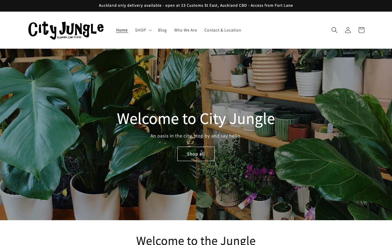 Preview of City Jungle's website