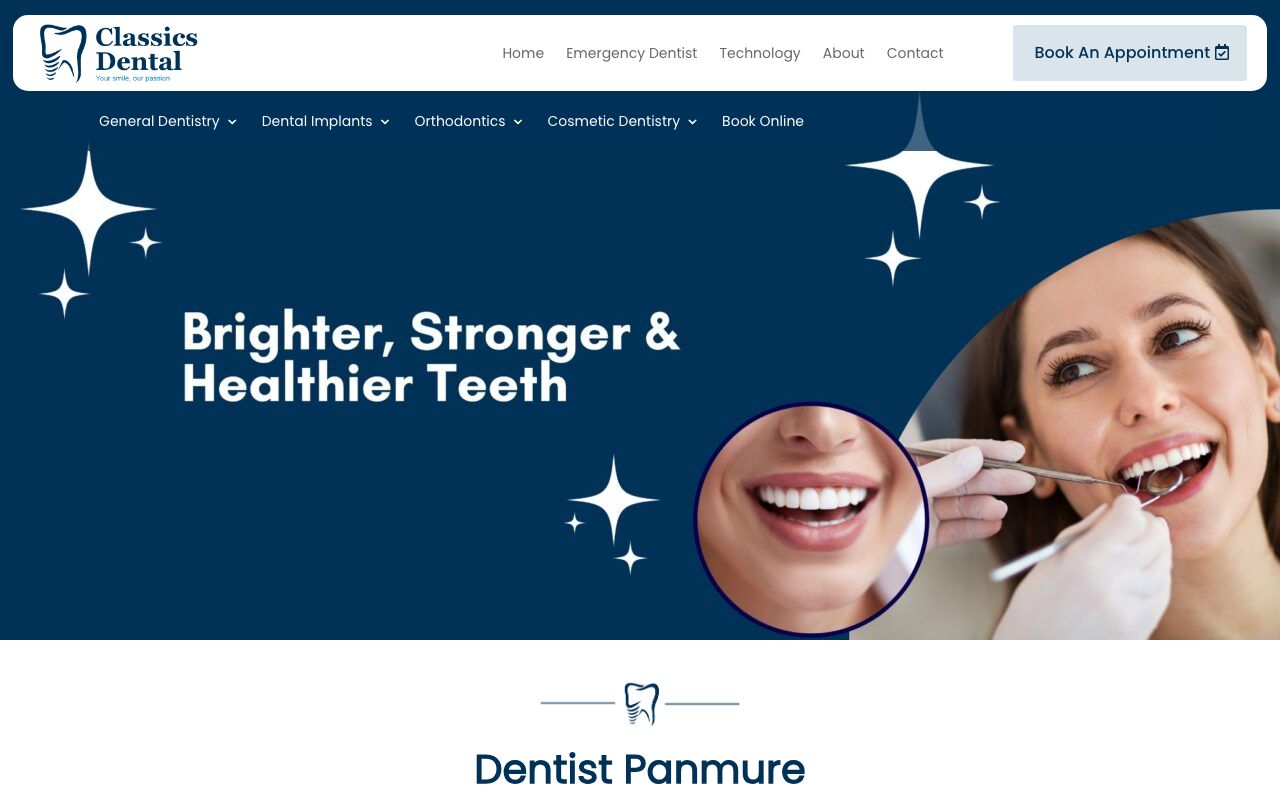Preview of Classics Dental's website