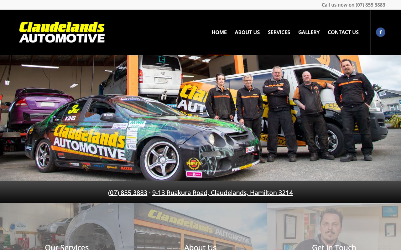 Preview of Claudelands Automotive's website