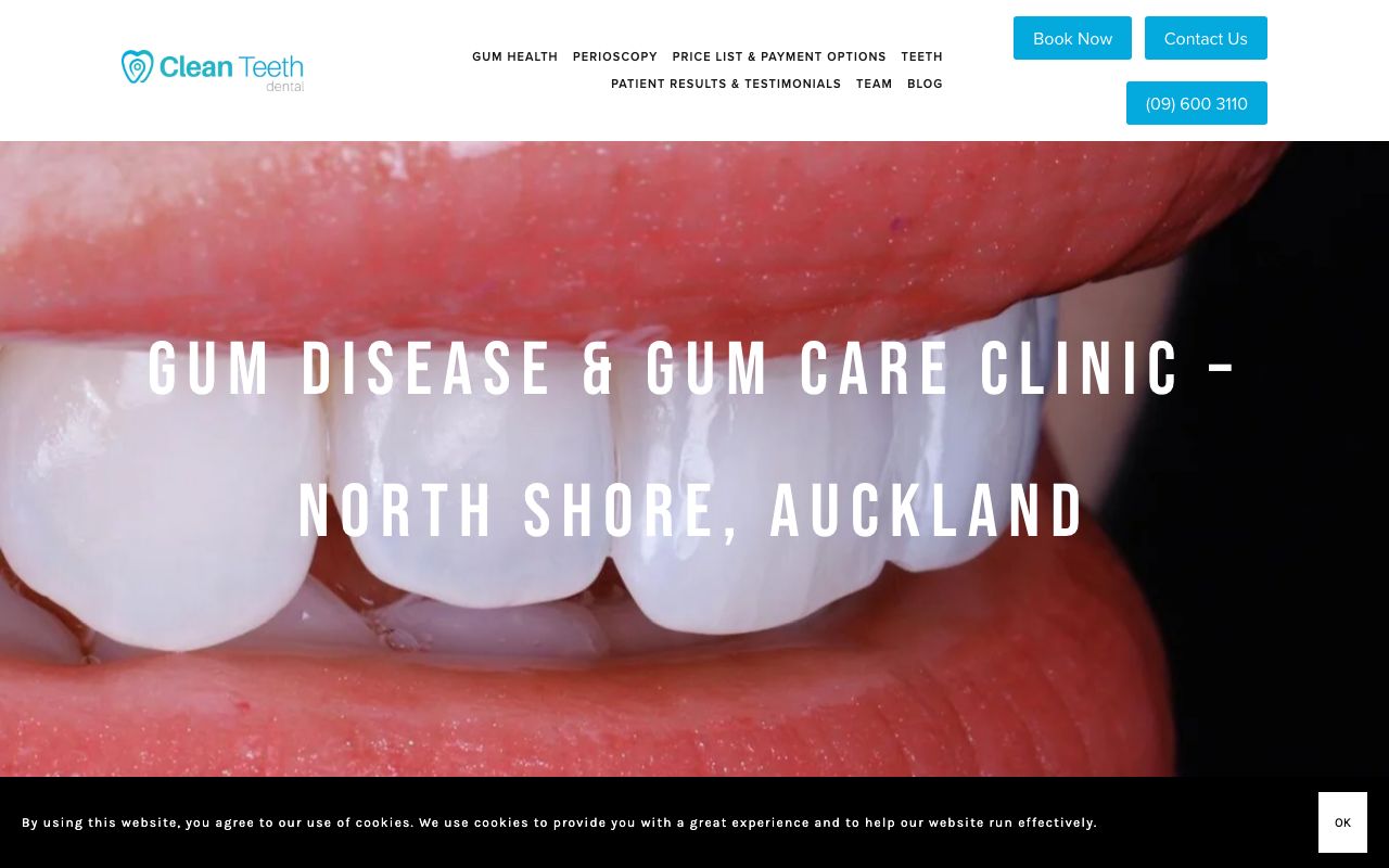 Preview of Clean Teeth Dental's website