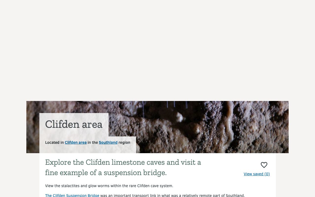 Preview of Clifden Caves - Lower Entrance's website