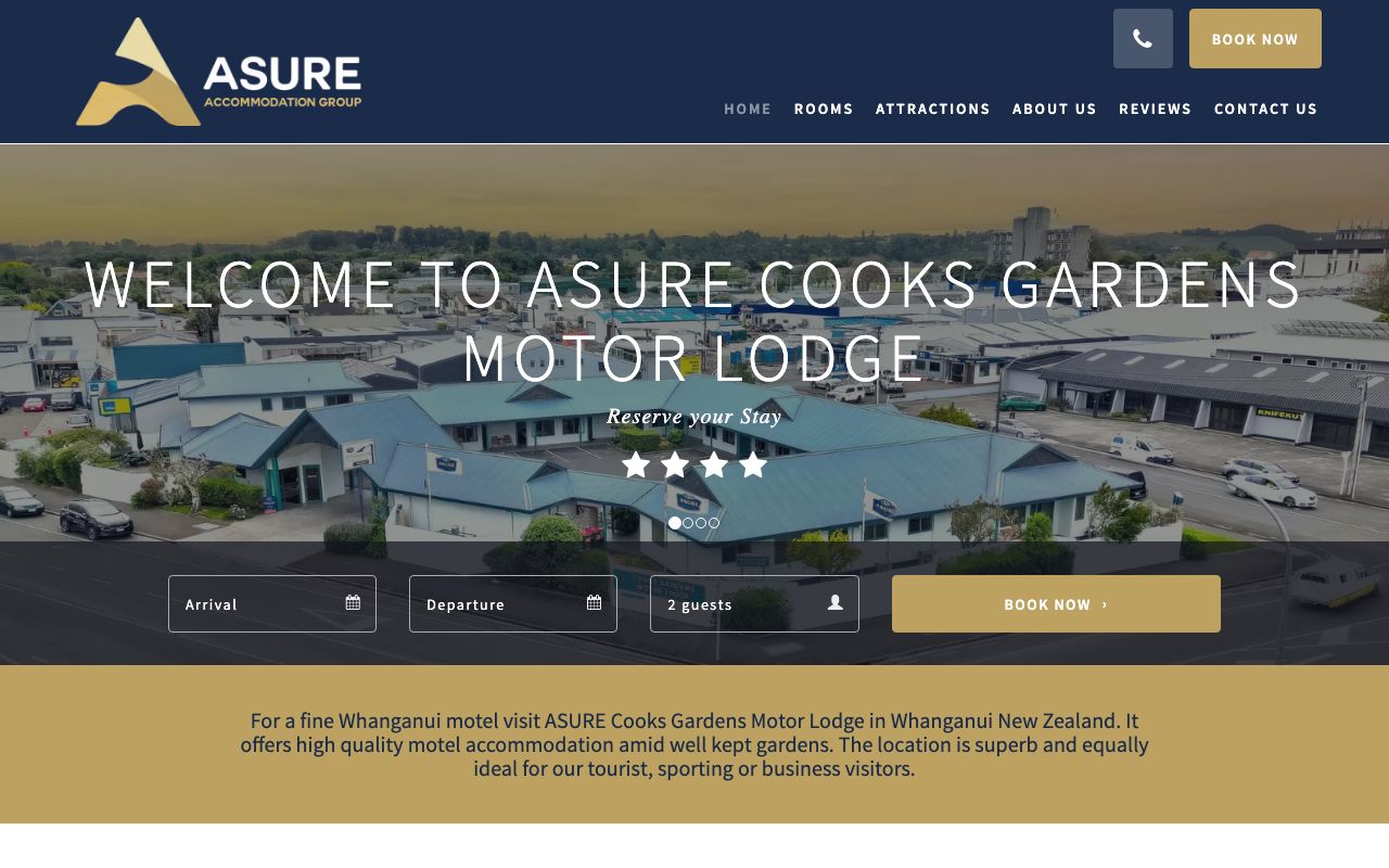 Preview of Cooks Gardens Motor Lodge's website
