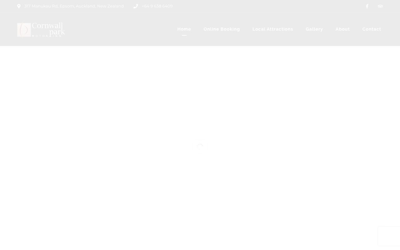 Preview of Cornwall Park Motor Inn's website