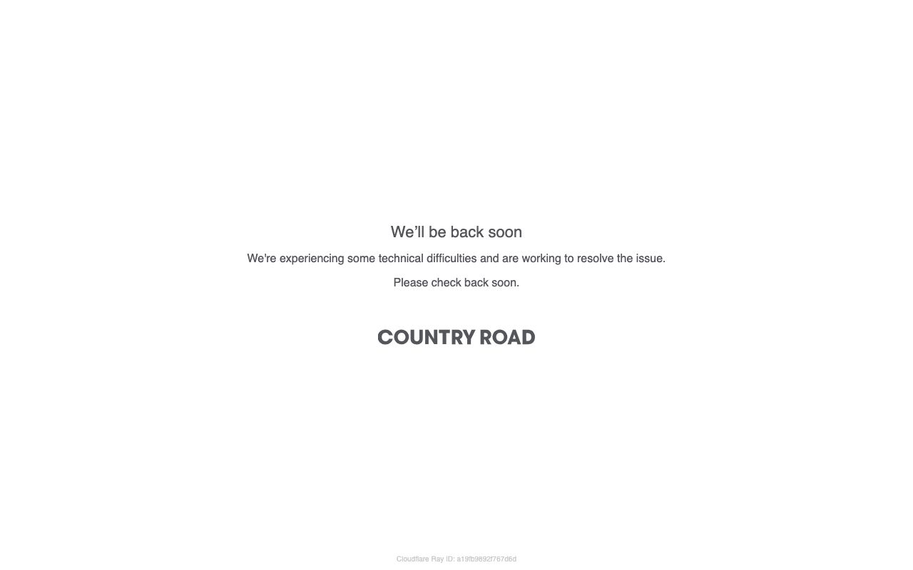 Preview of Country Road's website