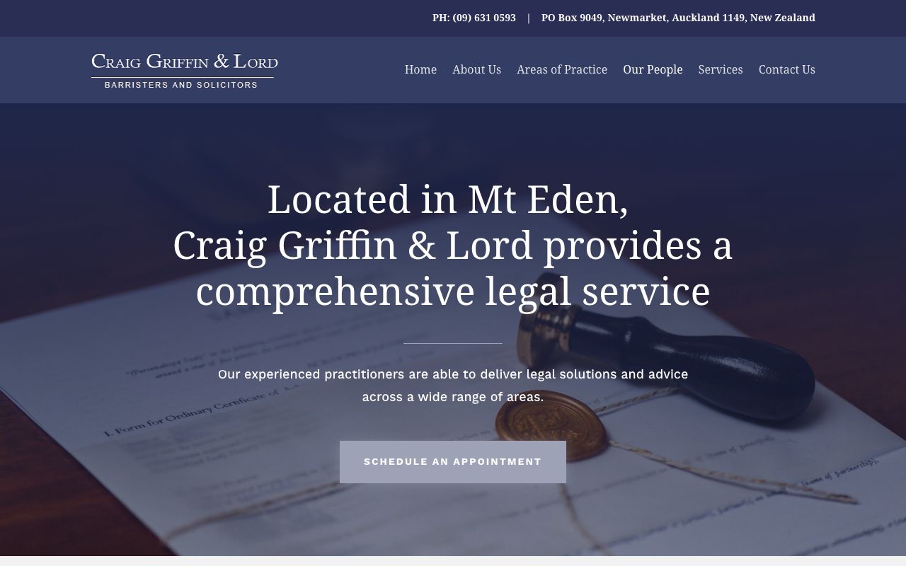 Preview of Craig Griffin And Lord's website