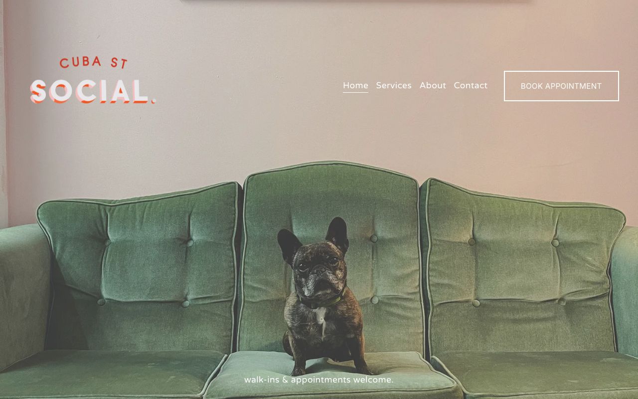 Preview of Cuba St Social's website
