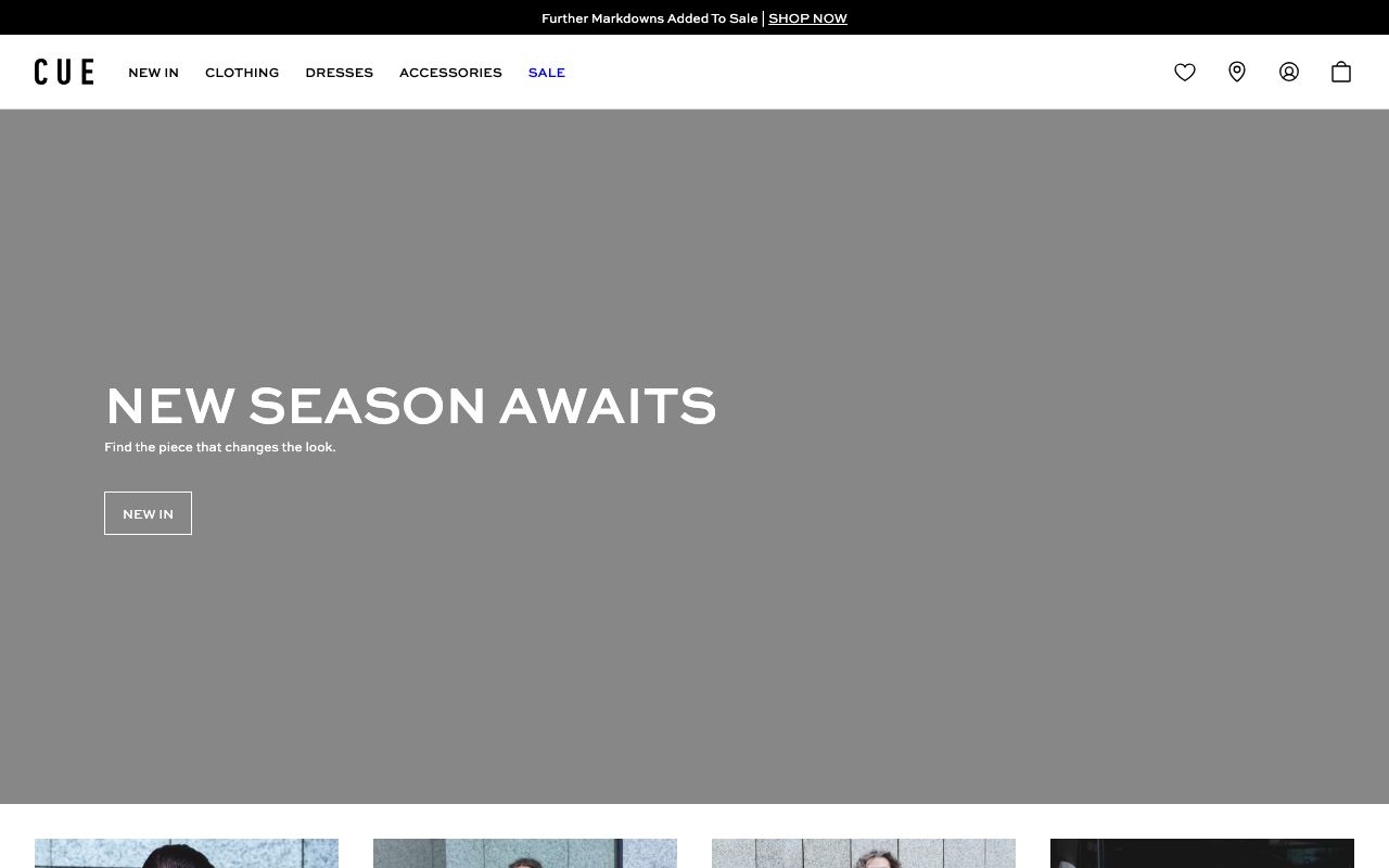 Preview of Cue's website