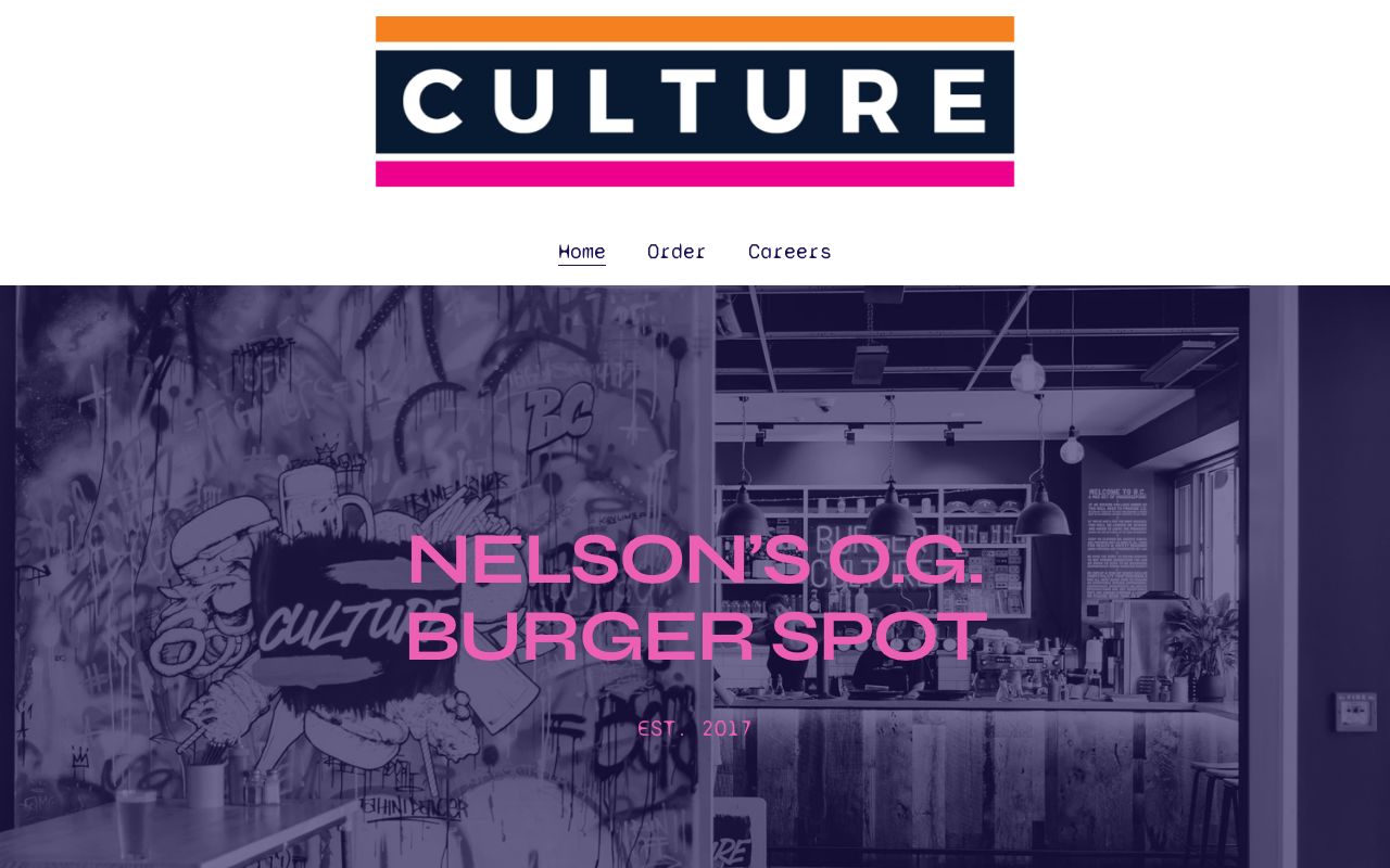 Preview of Culture Burger Joint's website