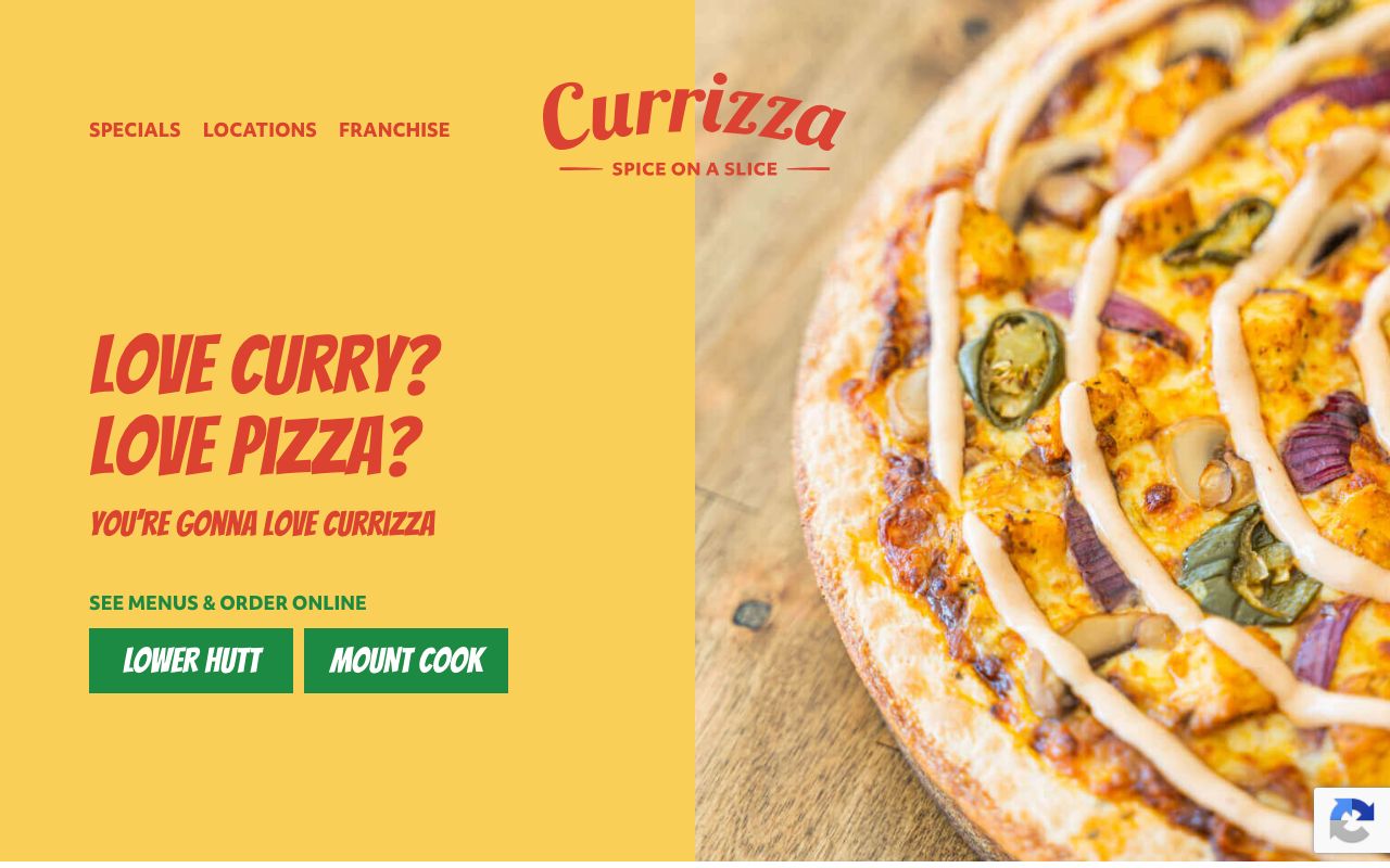 Preview of Currizza's website