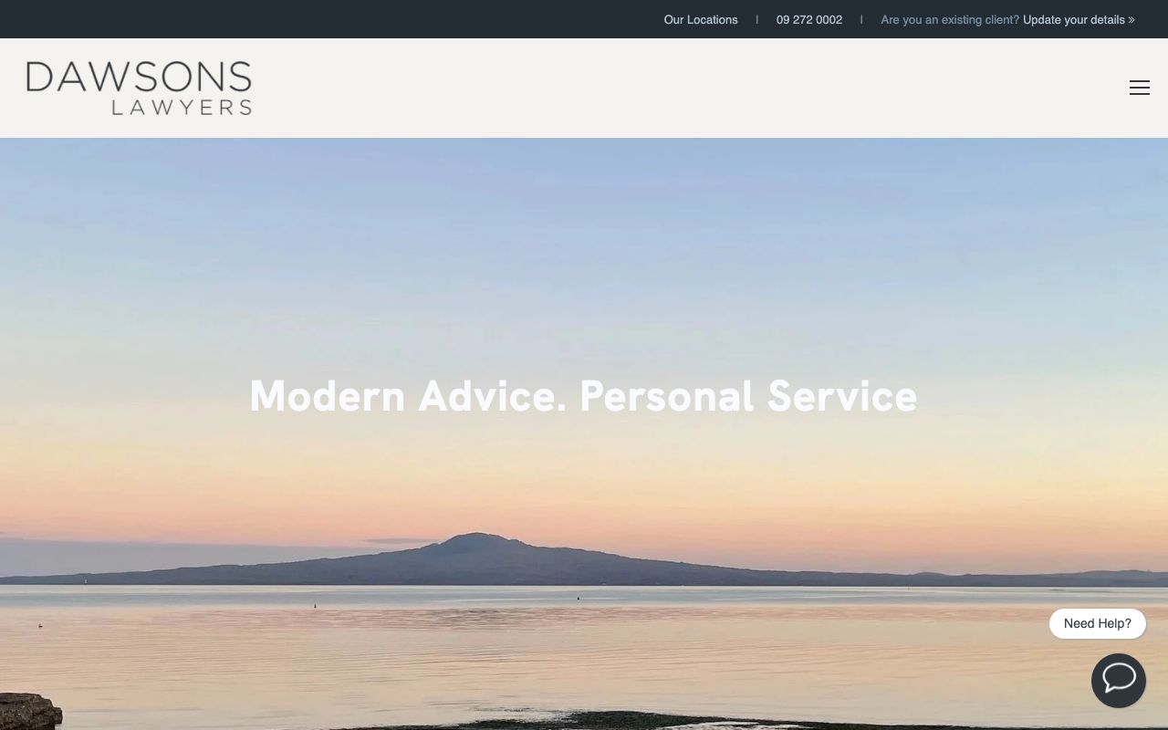 Preview of Dawsons's website