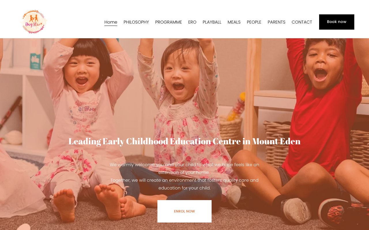 Preview of Daystar Childcare's website