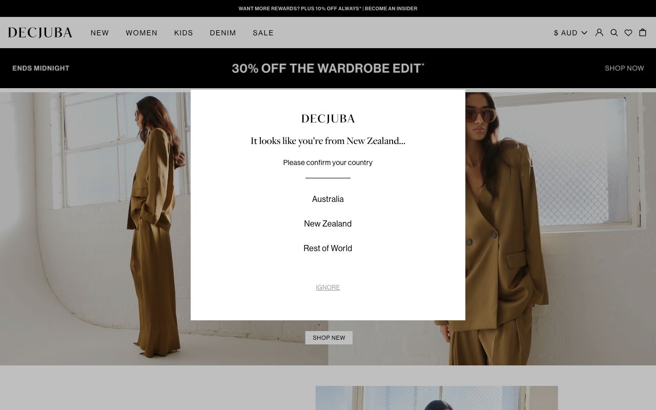 Preview of Decjuba's website